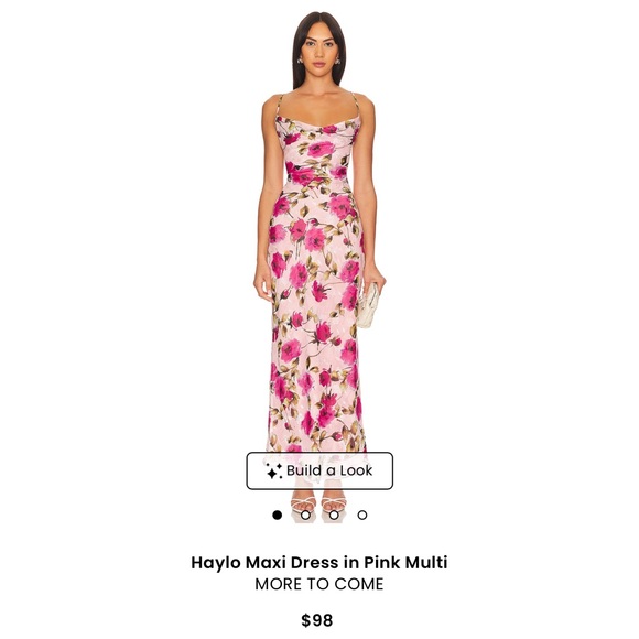 Floral Pink Maxi Dress - Picture 1 of 4